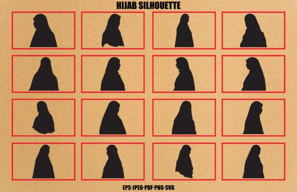 Download Muslim Hijab Girl Silhouette Bundle - Girl silhouette Collection
