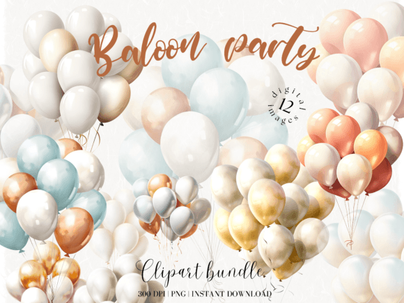 Download Watercolor Balloon Bundle - Balloon bundle Collection