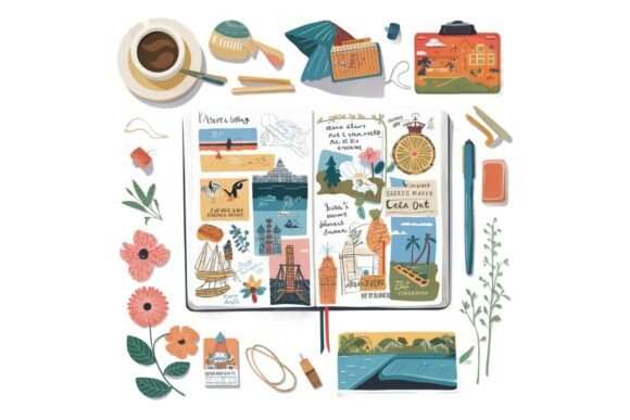 Download Retro Adventure Scrapbook Art Clipart - Scrapbook art Collection
