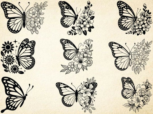 Download Flower Butterfly Svg Bundle, Butterfly - Butterfly svg Collection