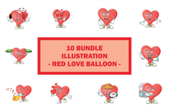 Download Red Love Balloon Bundle - Balloon bundle Collection