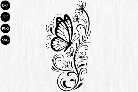 Download Butterfly with Floral SVG,Butterfly SVG - Butterfly svg Collection