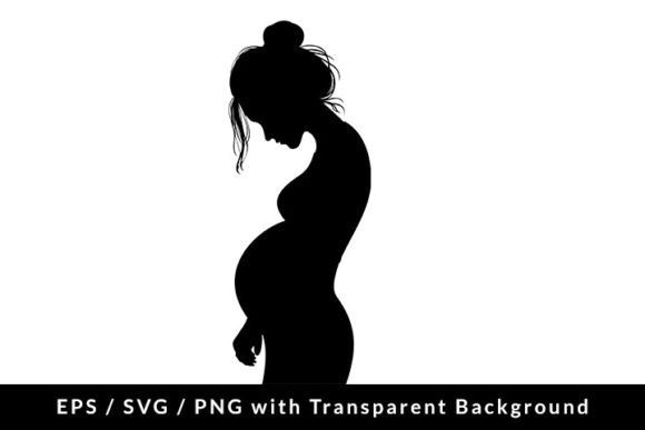 Download Pregnant Girl Silhouette EPS SVG PNG - Girl silhouette Collection