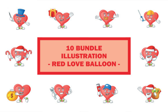 Download Red Love Balloon Bundle - Balloon bundle Collection