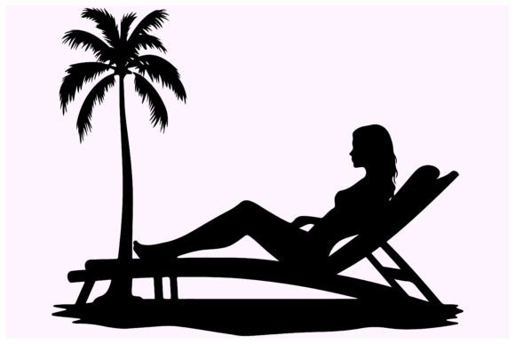 Download Beach Girl Silhouette Vector - Girl silhouette Collection