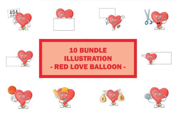 Download Red Love Balloon Bundle - Balloon bundle Collection