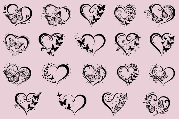 Download Heart with Butterfly SVG, Heart SVG,Love - Butterfly svg Collection