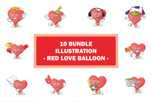 Download Red Love Balloon Bundle - Balloon bundle Collection