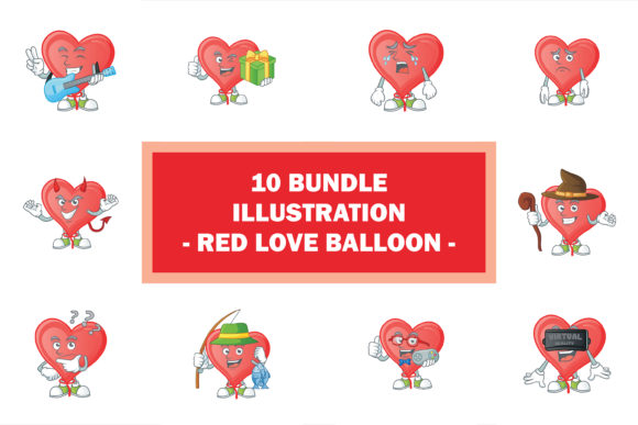 Download Red Love Balloon Bundle - Balloon bundle Collection