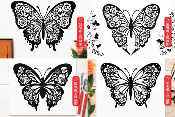 Download Cricut Floral Butterfly SVG Bundle - Butterfly svg Collection