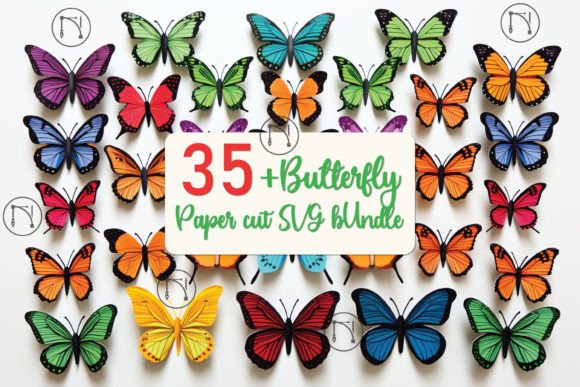 Download Paper Cut Butterfly SVG Mega Bundle - Butterfly svg Collection